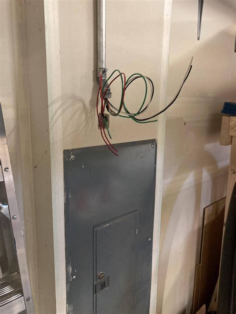 exposed conduit to sunken electrical box|exposed electrical wiring.